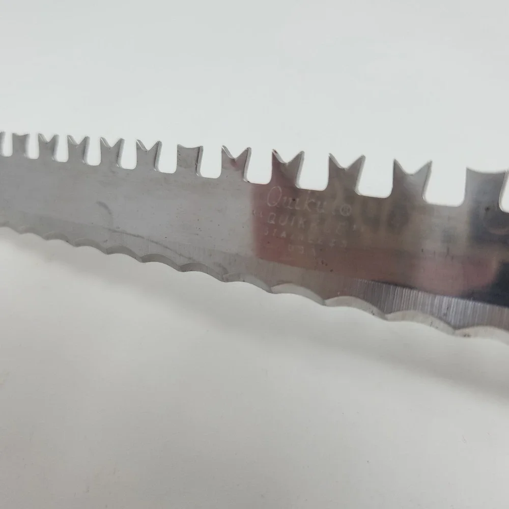Vintage Quikut "Quikkle" Stainess Serrated Bread and Carving Knife Made in USA - Picture 12 of 16